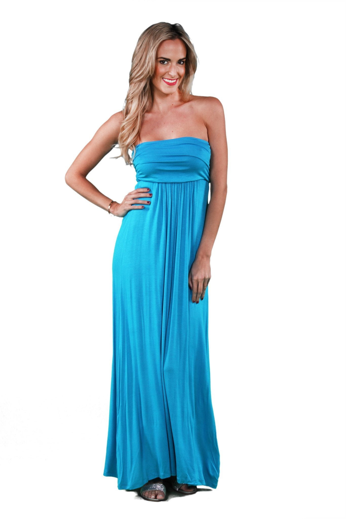 Women's Strapless Maxi Dress - Walmart Business Supplies