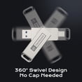 thumbnail image 5 of 128GB USB Flash Drive, memzuoix Portable USB 3.2 Type-C Thumb Drive, Photo and Video Backup, 2 in1 External Memory Stick for PC/Laptop, Jump Drive for iPhone, OTG Android Phone, PC, 5 of 12