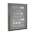 thumbnail image 3 of Stupell Industries Call the Bathroom Jim not John Quote Workout Humor Luster Gray Framed Floating Canvas Wall Art, 24x30, by Daphne Polselli, 3 of 5