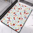 thumbnail image 2 of Flower Bathroom Mat Non Slip Quick Dry Super Absorbent Thin Bath Mat,Pattern,Bathroom Rugs Bath Mats Slip Resistant for Bathroom Living Room Entryway Kitchen Playroom,20x32 Inch, 2 of 5