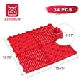 thumbnail image 3 of 0.71IN Thrick Garage Tiles Interlocking 15.8x15.8in 34PCS Large Drainage Tiles Flooring Cover for Pool Shower Bathroom Deck Patio Outdoor, Red, 3 of 12