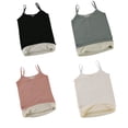 thumbnail image 3 of 2 Pieces Chinlon Women Underwear Vest Warm Keeping Adjustable Shoulder Strap Washable Reusable Dual Layer Lingerie Clothes Black, 3 of 7