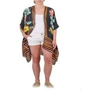 MSRP $60 Save The Ocean Womens Woven Kimono Black Size OSFA
