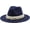 Navy, variant on Black Fedora Hats for Women Panama Hat with Band Wide Brim Felt Hat Classic Trilby Hat