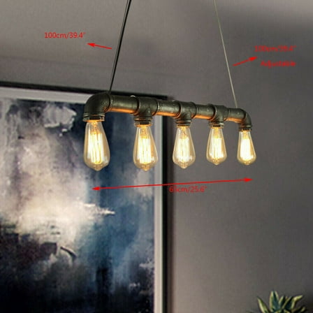 Retro Edison Loft DIY Industrial Lamp Fixture Hanging Ceiling Light Pendant E27