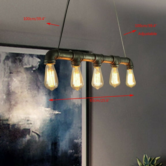 Retro Edison Loft DIY Industrial Lamp Fixture Hanging Ceiling Light Pendant E27