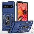 thumbnail image 1 of Heavy Duty Rugged Case for Google Pixel 7A Full Body Protection with Camera Lens Protector Magnetic Metal Ring Holder Kickstand Anti-Scratch Shockproof Case for Google Pixel 7a,Red, 1 of 7