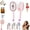 Pink, variant on 5 in One Air Cushion Brush, Electric Spray Massage Comb, Preventing Drying and Tangling, Anti-Static Detangling Steaming Brush, for Curly, Straight, Thick, Thin, Long or Short Hair