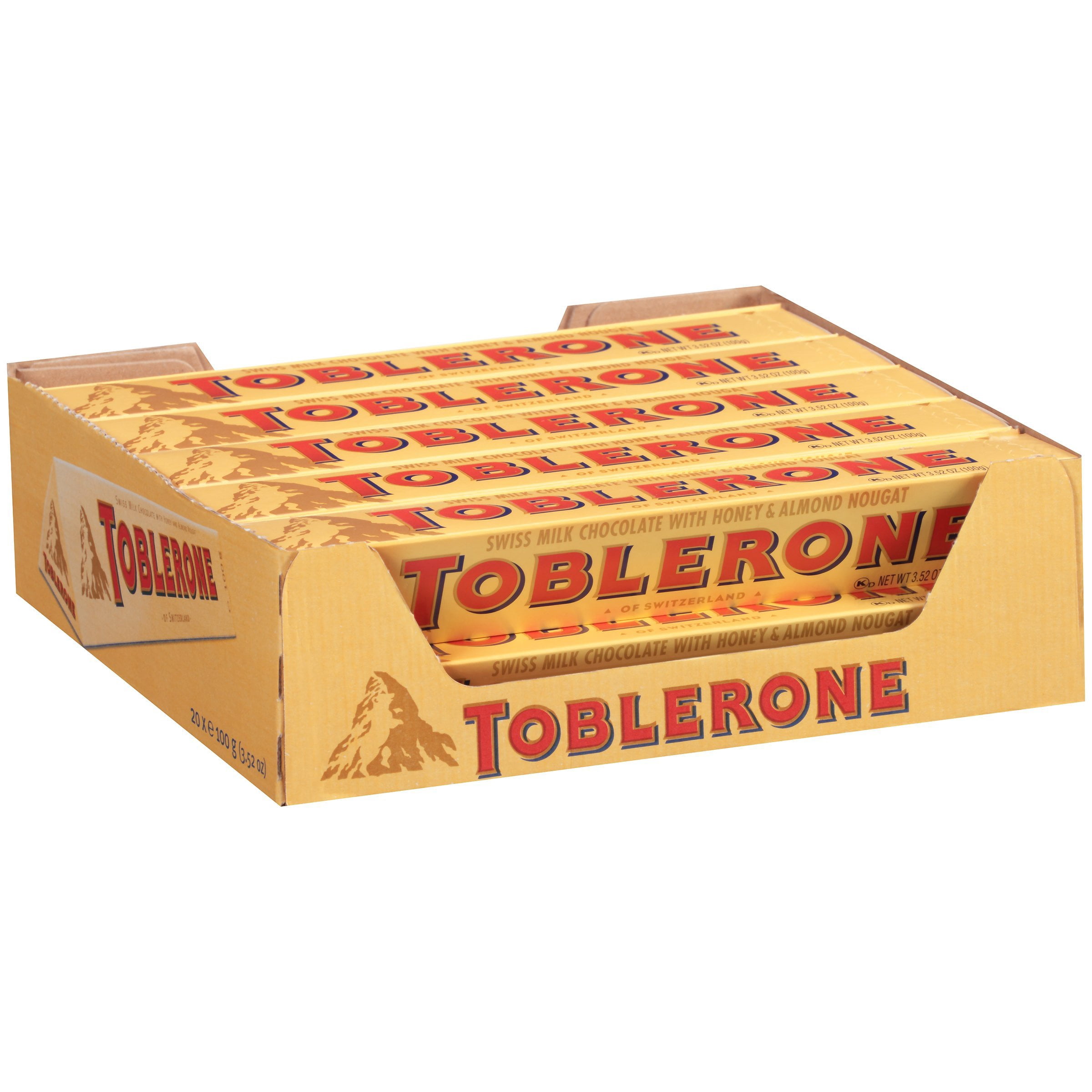 Toblerone Chocolate Bar Milk Chocolate 20X3.52 oz