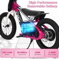 thumbnail image 3 of Electric Dirt Bike for 6-12 Years, Akaber 250W Brushless Motor 15.5MPH, 16" Inflatable Tires, 24V Detachable Battery, Electric Bike, 3 of 7