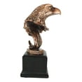 thumbnail image 4 of Large Majestic American Bald Eagle Head Bust Bronze Electroplated Resin Figurine, 4 of 6