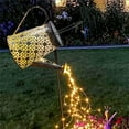 thumbnail image 2 of Regadera con luces, farolillos solares para colgar al aire libre, decoración de jardín impermeable, luces solares decorativas de metal retro para mesa, patio, patio, camino, pasarela Zhivalor 223531, 2 of 8