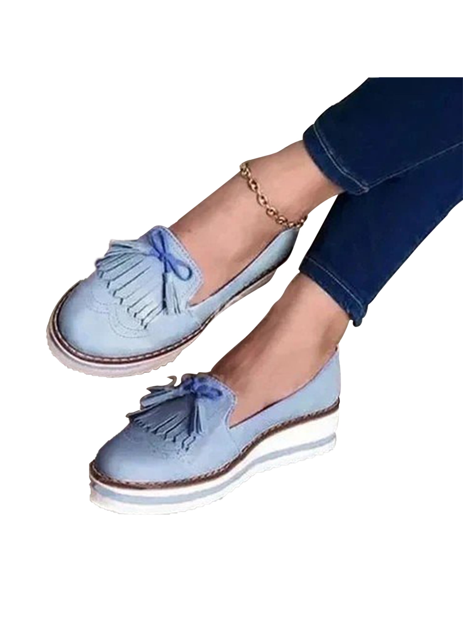 Women Platform Hidden Wedge Loafers Sneakers Slip On High Heels Hollow Out Shoes 