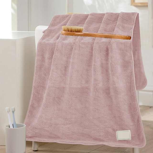 Corals Velvet Bath Towel 55x27 Inches | Super Absorbent Quick Dry Polyester | Dark Gray