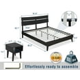 thumbnail image 2 of Acacia Aurora Solid wood bed frame & Nightstand - Queen - Black Ristretto, 2 of 4
