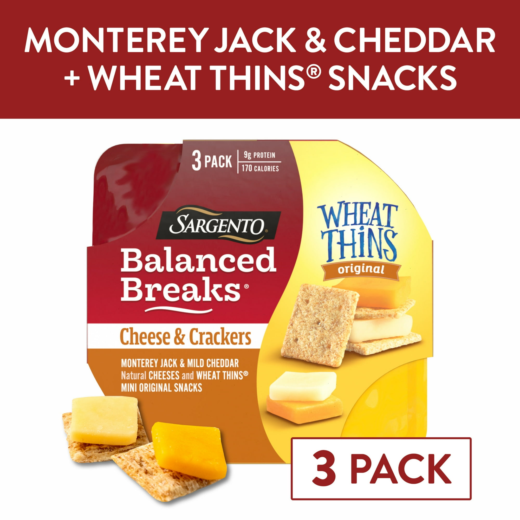 Sargento® Balanced Breaks® Cheese & Crackers, Monterey Jack & Mild Cheddar & WHEAT THINS®