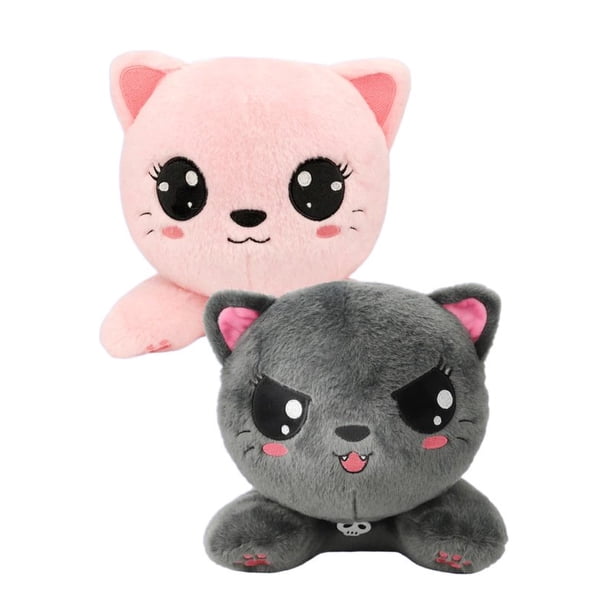 Juguetes de peluche Miss Misa y Luna Kawaii Gris Esqueleto Ala rosa Muñecas de gato Animales de peluche suaves Regalos de fiesta Petmoko 117