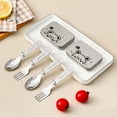 thumbnail image 5 of Folding Travel Camping Cutlery Set Portable Utensil Light Weight Metal Fork Spoon Outdoor Flatware Dishwasher Safe, 5 of 18