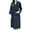 Navy, variant on Women's Waffle Bathrobe Kimono Bath Robe Lightweight Knee Length Sleeping Weave Spa Robe Spring Summer Fall Grey X-Small