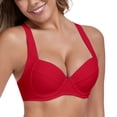 thumbnail image 6 of RELLECIGA Women's 3/4 Molded Cup Push Up Underwire Bikini Top, 6 of 9