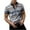 Blue, variant on IROINNID Men Short Sleeve Printed Turn down Fitness Top Shirt
