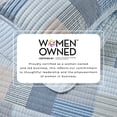 thumbnail image 4 of Striped Quilt Set - Lightweight, Soft, All-Season - 2-Piece Reversible Patchwork Bedding Set (Twin / Twin XL, Blue Stripe Patchwork), 4 of 6