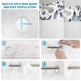 thumbnail image 3 of No Hook Shower Curtain with Built-in Rings - Fall Thanksgiving Washable Waterproof Fabric Bathroom Curtains for Hotel,Rentals, 72 X 72 Inch Long , Navy Blue White Pumpkins Leaves White, 3 of 9