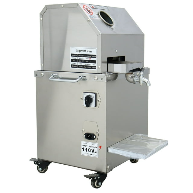 Electric Sugar Cane Ginger Press Juicer Commercial Sugarcane Juice Extractor 3 Rollers 660 lbs/h