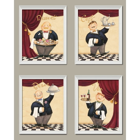 Le Chef Et Le Menu Retro Vintage French Poster Kitchen Decor