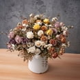 thumbnail image 3 of Wedding Decor Artificial Rose Bouquet Authentic Floral Appearance Complete Set Arrangement High-Quality Fabric, 3 of 6