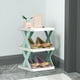thumbnail image 1 of Estantería de almacenamiento DIY | Organizador ajustable de 3 niveles para zapatos, plantas y baño | Estantería de plástico moderna de estilo escandinavo | Verde, naranja y azul, 1 of 6