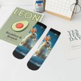 thumbnail image 7 of Fuzoiu Cute Angel Winged Rabbit Print Adult Socks, Crew Moisture-wicking Socks, Unisex Cushion Crew Socks,Casual Sports Ankle Socks, 7 of 7