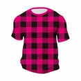 thumbnail image 4 of Mlzmgr Mens Flannel Plaid Shirts Short Sleeve Crewneck Basic Casual Tees Athletic Pullover, 4 of 6