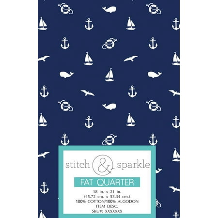 - RTC Patriotic fabrics 100% Cotton, Nautical Ditsy, 140 Gsm, Fat Quarter, 3 pieces bundle