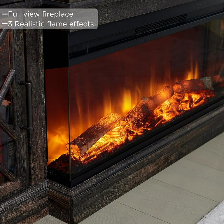 OKD Highboy Entertainment Center with Electric Fireplace, 70