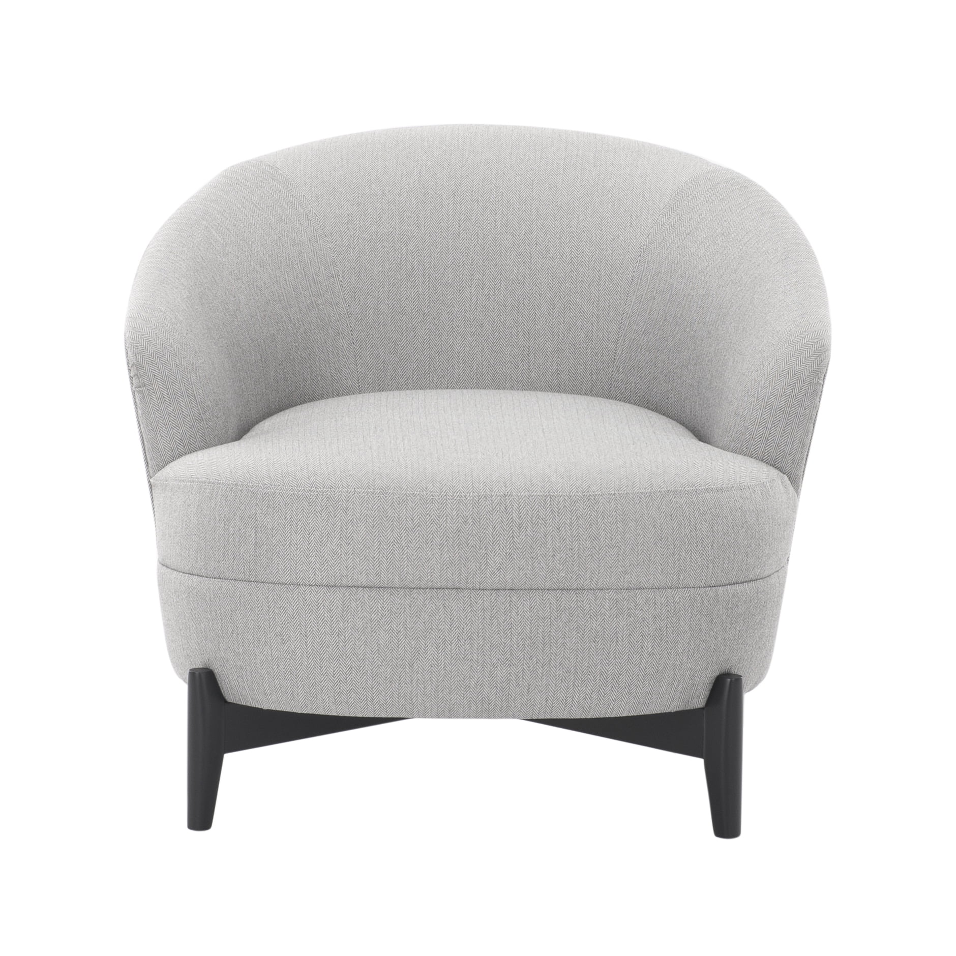BSHTI 33.07" Linen Upholstered Barrel Accent Chair – Modern Comfortable Armchair for Living Room, Bedroom, or Office, Gray