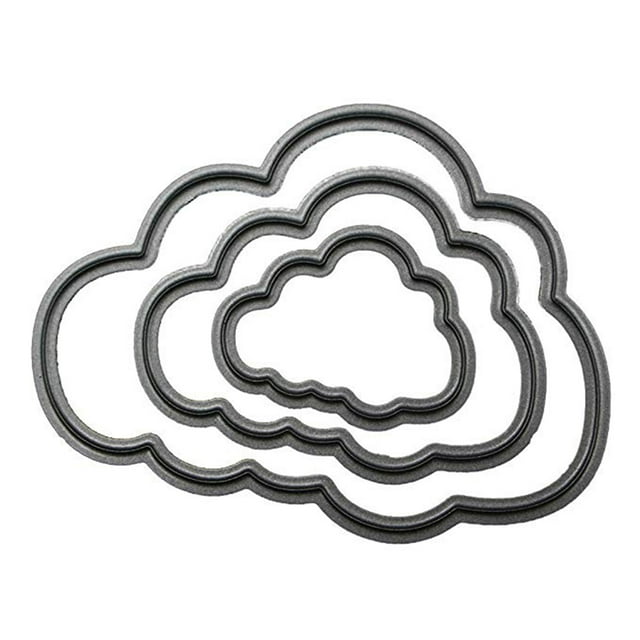 kurtrusly Cute Frame Stencil Embossing Cutting Dies 3D Scrapbooking Card Craft Dies silver 63 * 43mm 1Set