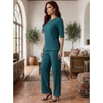 thumbnail image 4 of Conjunto 2 Piezas Blusa y Pants Casual Elegante Súper Cómodo Tejido Canalé para Mujer, 4 of 5