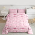thumbnail image 2 of Homewish Girly Pink Bow-tie Bedding Comforter Set for Kids, Kawaii Cartoon Bow Twin Comforter Sets, Princess Style Reversible Bedding Set, Super Cozy Room Decor, 2-Piece, 2 of 8