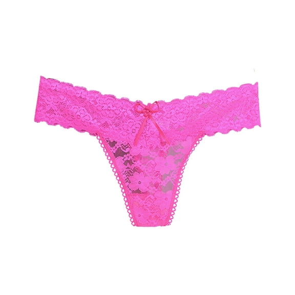 Women's Briefs plus Size Thong Adult Underwear Lace Bikini Underwear Women Variety Pack Womens Lace Boy Short Panties Panties Lingerie Womens Briefs No Show No Seam Hot Pink XL