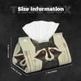 thumbnail image 4 of Kdxio Retro Raccoon Graphic Print Print Tissue Box Cover,Modern PU Leather Rectangular Tissue Box Holder for Bathroom Living Room Bedroom Office Desk Car Home, 4 of 6