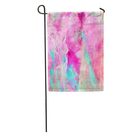 SIDONKU Oil Painting on Canvas Multicolored Bright Abstract Closeup View Garden Flag Decorative Flag House Banner 28x40 inch