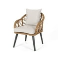 thumbnail image 6 of GDF Studio Becky Indoor Wicker Club Chairs with Cushions, Set of 2, Light Brown and Beige, 6 of 10