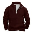 thumbnail image 5 of Caqnni Tops for Men Hoodies for Men Zip Up Hoodie Men Retro Half Zip Hoodie Men's Spring and Autumn High Neck Half Zip Hoodie (Size S-4XL), 5 of 5