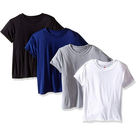 Hanes Boys X Temp T-Shirt,Black/White/Navy/Grey,Medium