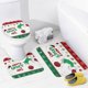 thumbnail image 4 of Cortina de ducha navideña Hanety Grinch con tapetes, tapa de inodoro y alfombrilla de baño, cortina de ducha navideña con 12 ganchos, impermeable., 4 of 7
