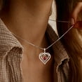 thumbnail image 3 of Beautlace 925 Sterling Silver Cross Necklace,January Birthstone Heart Pendant Necklace Jewelry Birthday Christmas Anniverry Gifts for Women Mom, 3 of 12
