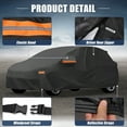thumbnail image 4 of Cubierta completa para automóvil Unique Bargains 210D-PU Oxford Protección exterior para todo clima con cremallera en la puerta del conductor negra para Honda CRV 1995-2025, 4 of 7