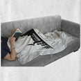 thumbnail image 5 of Venice Soft Flannel Fleece Throw Blanket, Modern Illustration of a Monochrome Style Italian Skyline, Cozy Plush for Indoor and Outdoor Use, 70" x 90", Pale Grey Charcoal Grey, by Ambesonne, 5 of 5