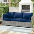 thumbnail image 6 of Snubbull 8-Piece Patio Furniture Cushions, Replacement Outdoor Cushions for 3-Seat Sectional Sofa, Waterproof & Zipped, 25.6"*23.6"*4", Blue, 6 of 8